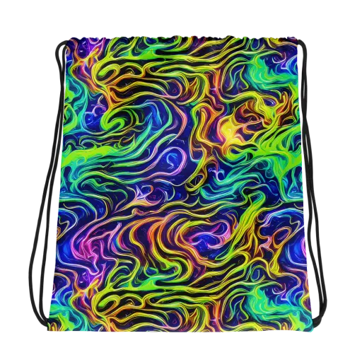 Acid Wave on a Drawstring Bag
