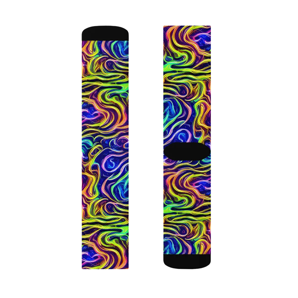 Acid Wave on Socks — Right Sock