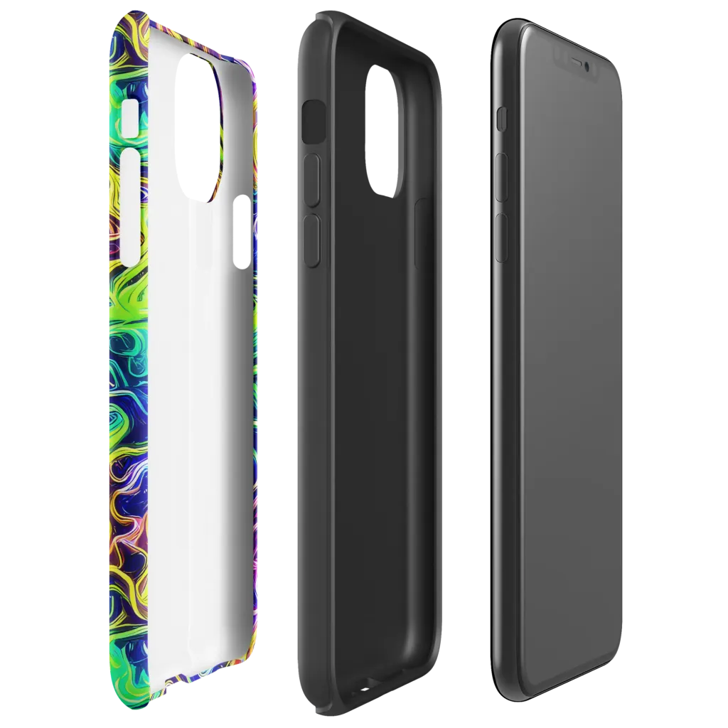 Acid Wave on Tough Case for iPhone® — Right