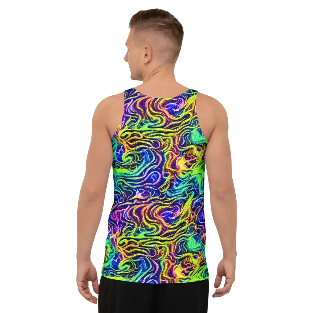 Acid Wave on Men's Tank Top — Back