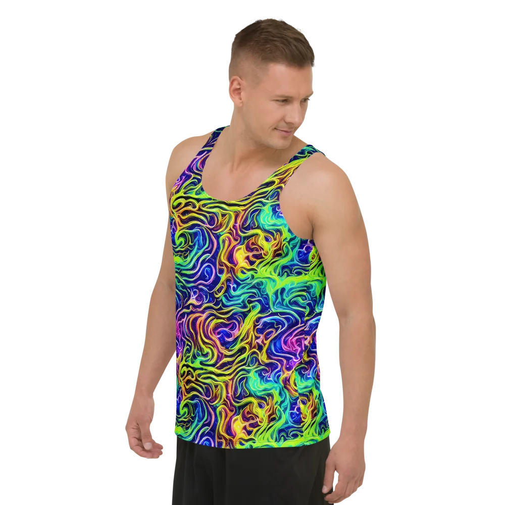 Acid Wave on Men's Tank Top — Left Front