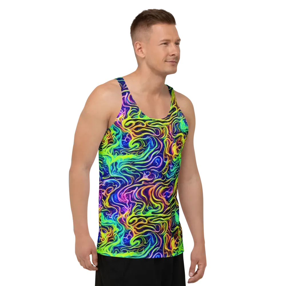 Acid Wave on Men's Tank Top — Right Front