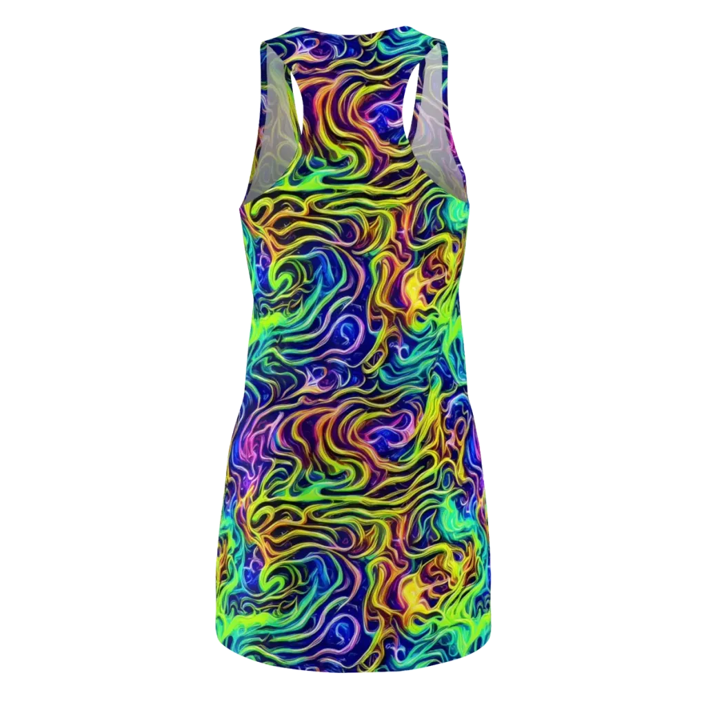 Acid Wave on Racerback Dress — Back