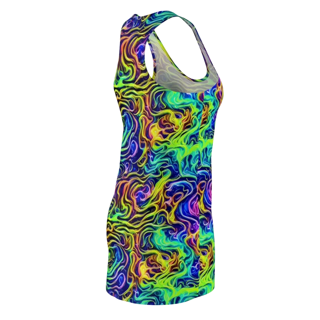 Acid Wave on Racerback Dress — Back Side
