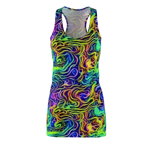 Acid Wave on a Racerback Dress