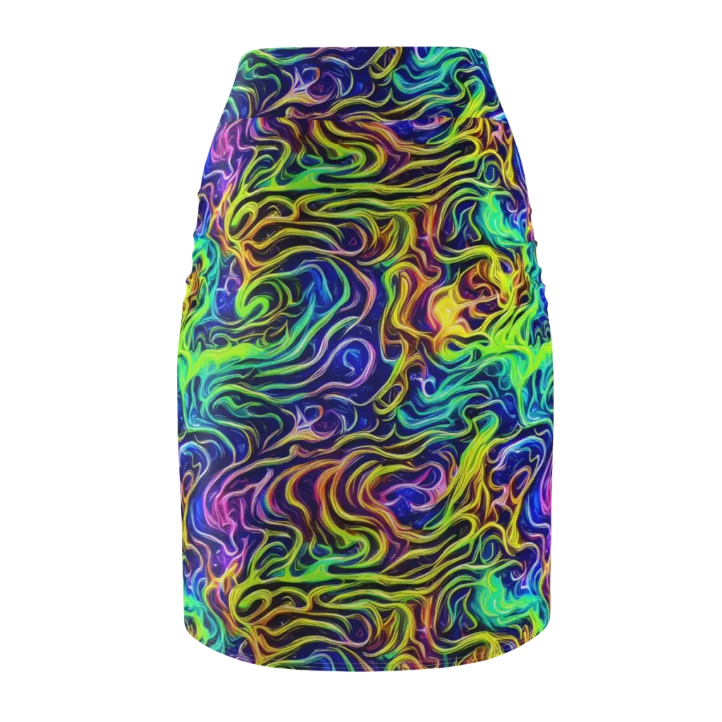 Acid Wave on Pencil Skirt — Back