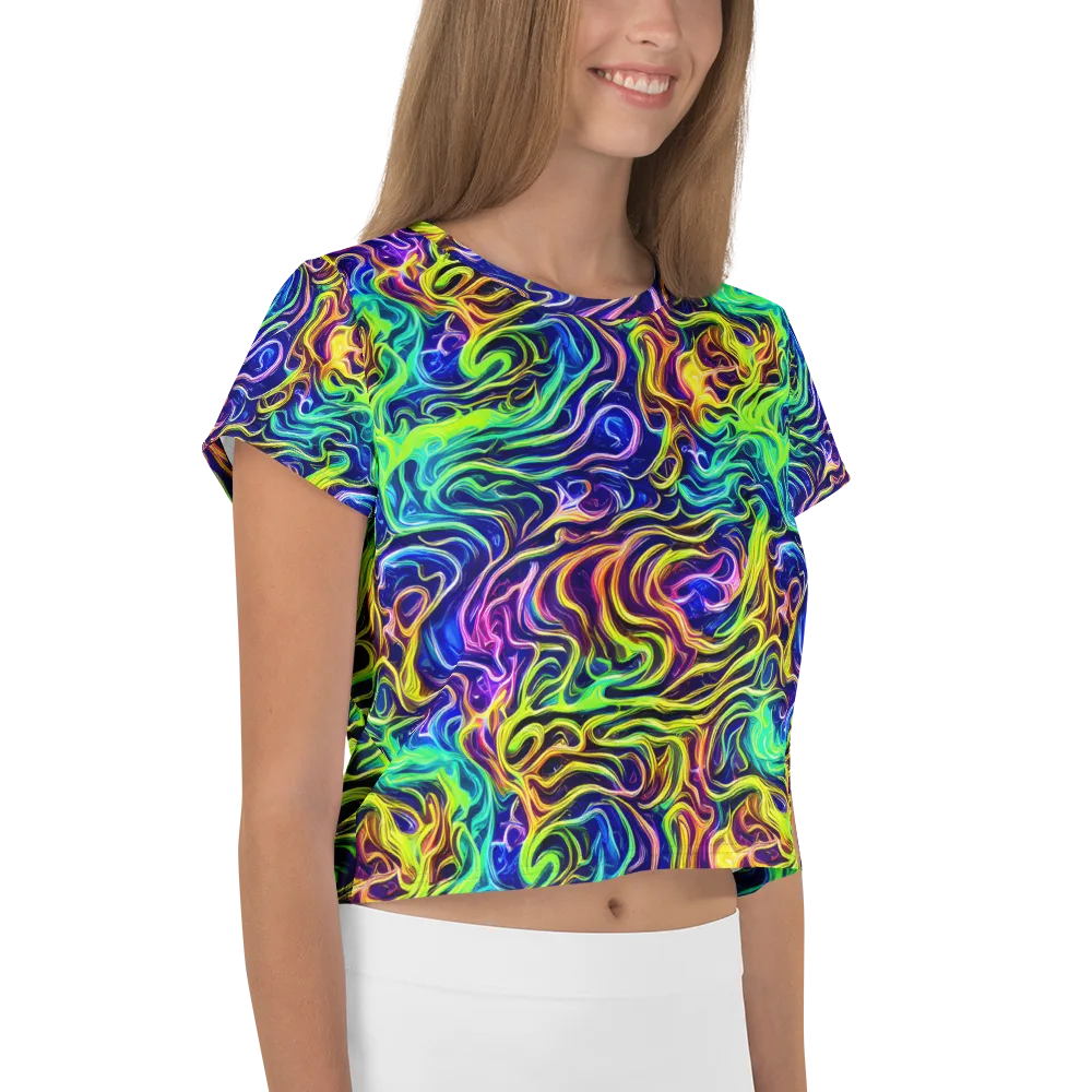 Acid Wave on Crop Tee — Right