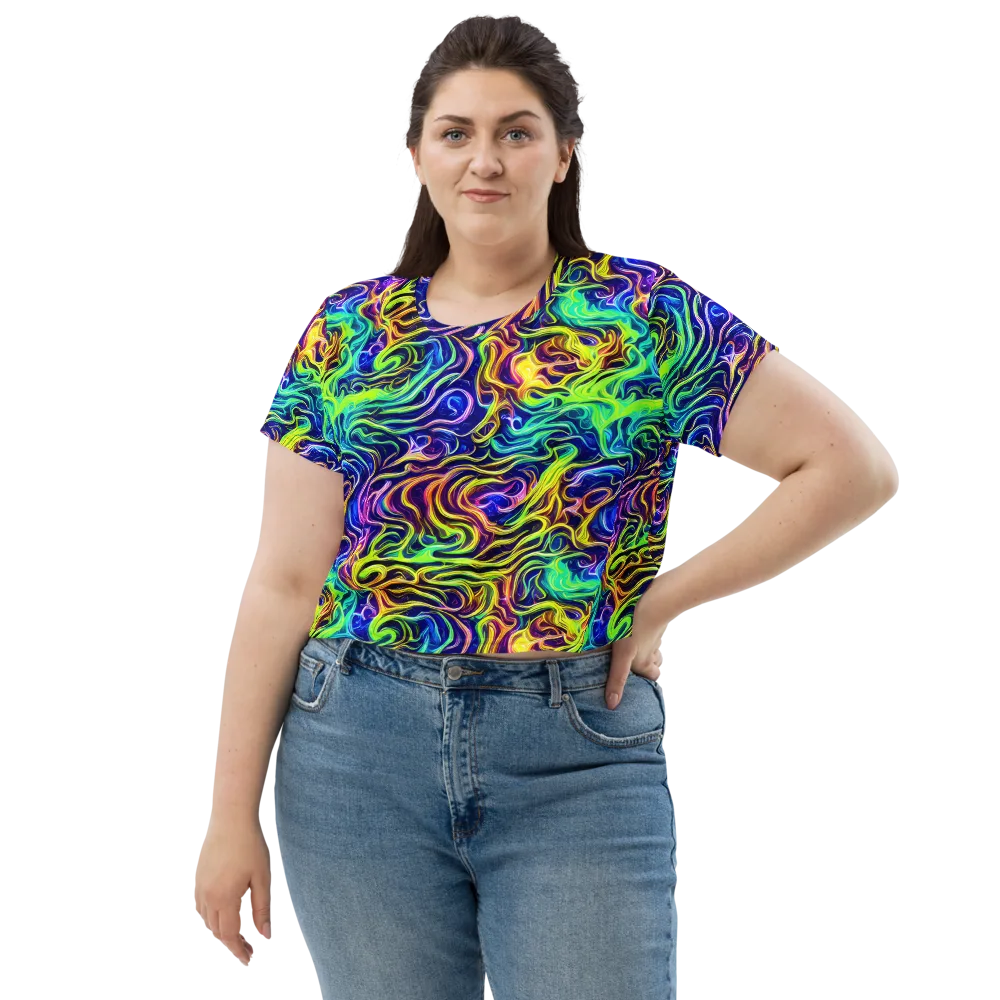 Acid Wave on Crop Tee — Front