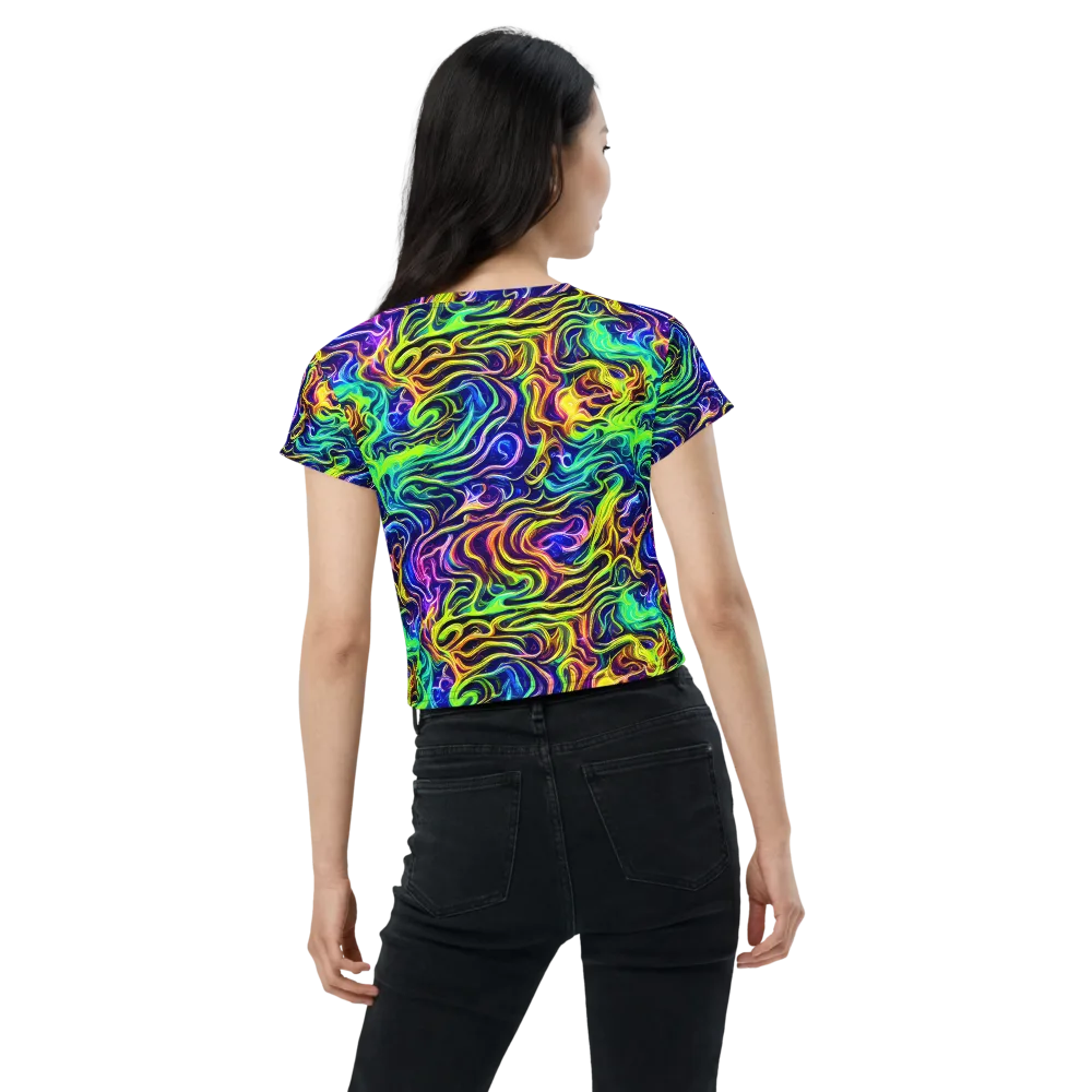 Acid Wave on Crop Tee — Back