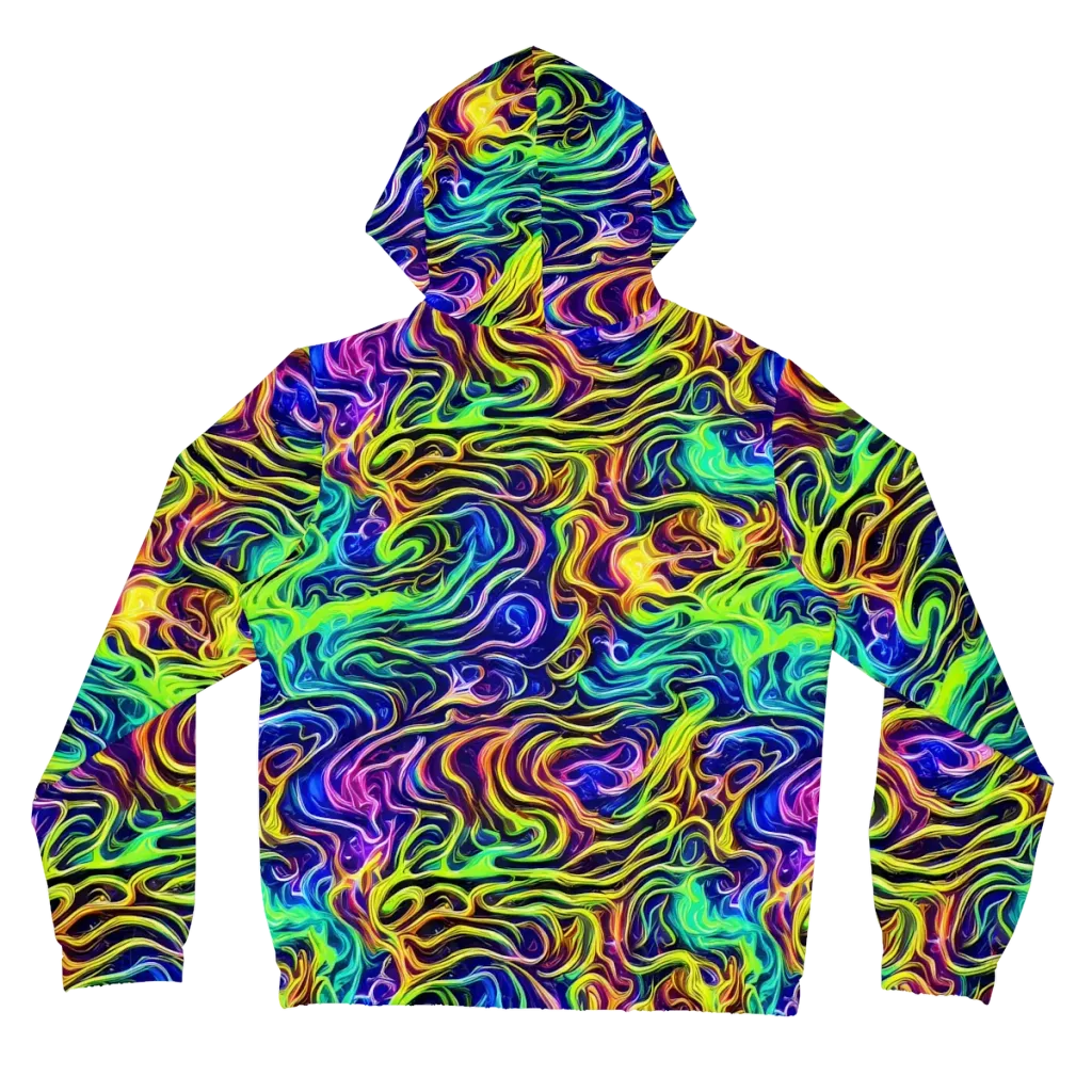 Acid Wave on Women's Full-Zip Hoodie — Back