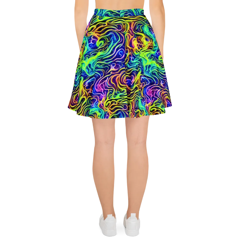 Acid Wave on Skater Skirt — Back