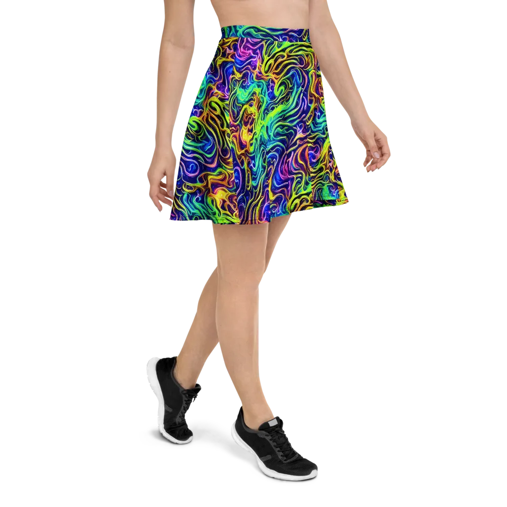 Acid Wave on Skater Skirt — Right