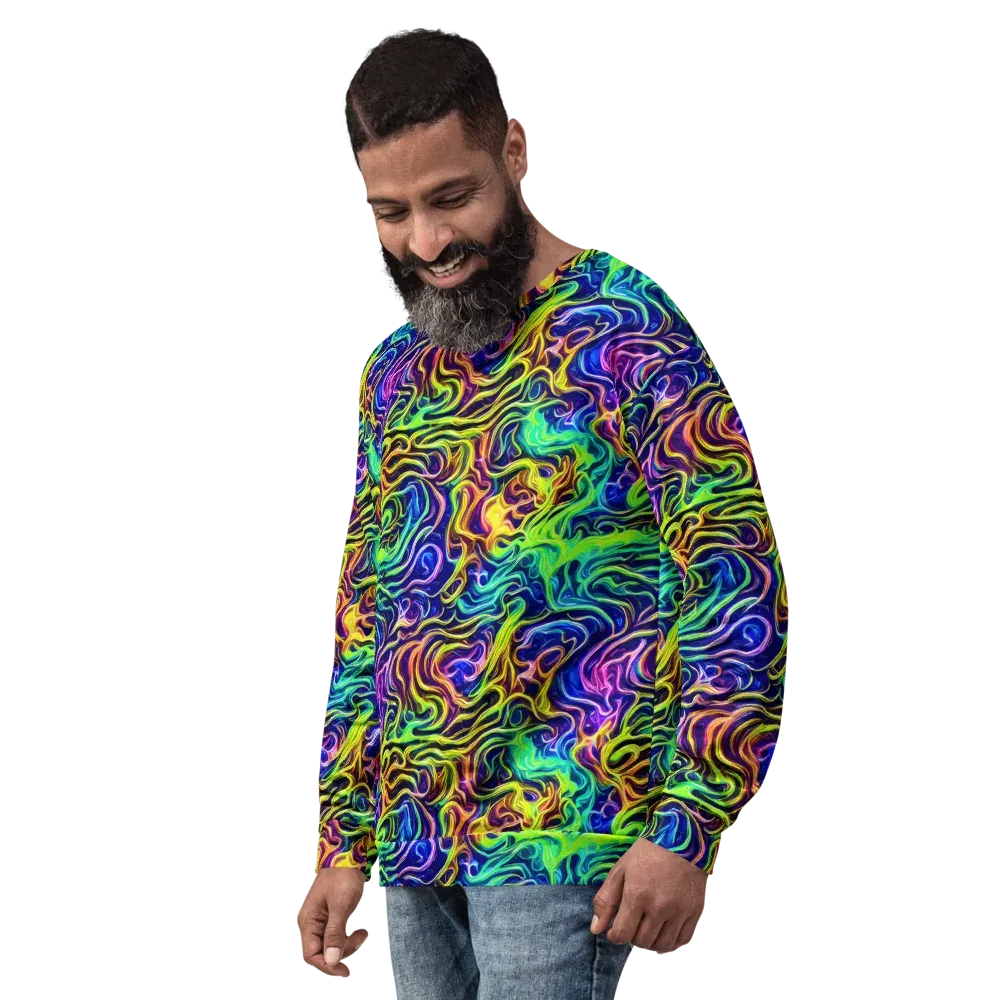 Acid Wave on Sweatshirt — Left Front