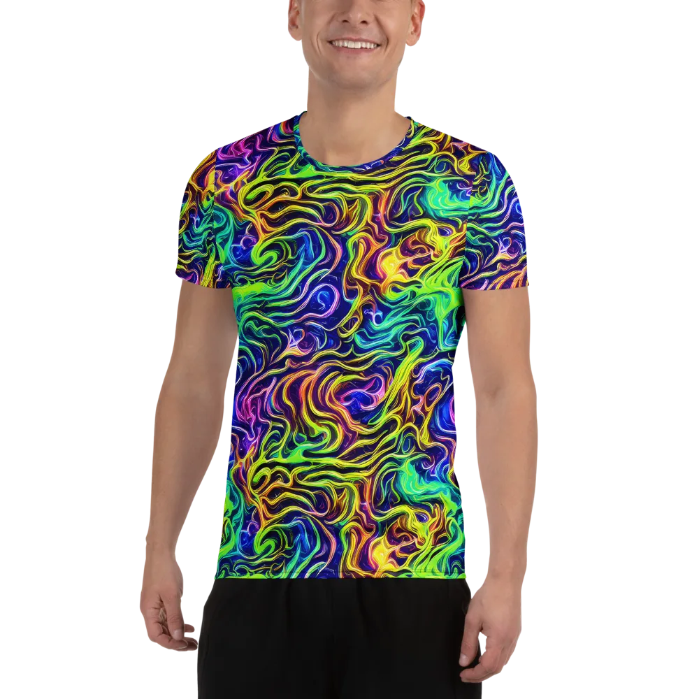 Acid Wave on Men's Athletic T-Shirt — Front