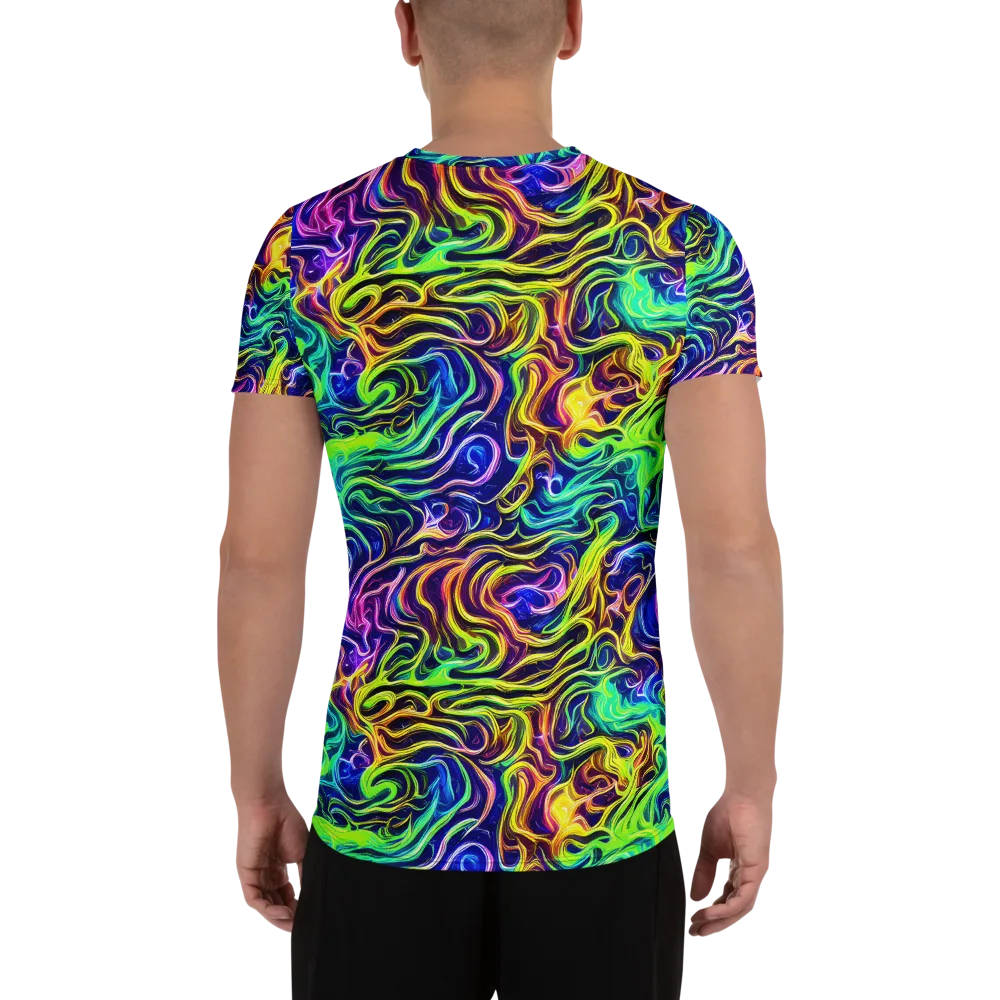 Acid Wave on Men's Athletic T-Shirt — Back