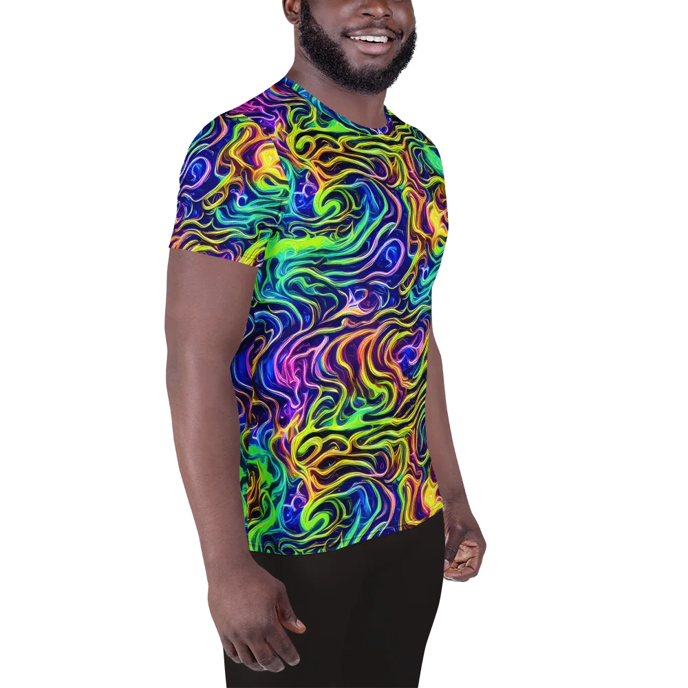 Acid Wave on Men's Athletic T-Shirt — Right