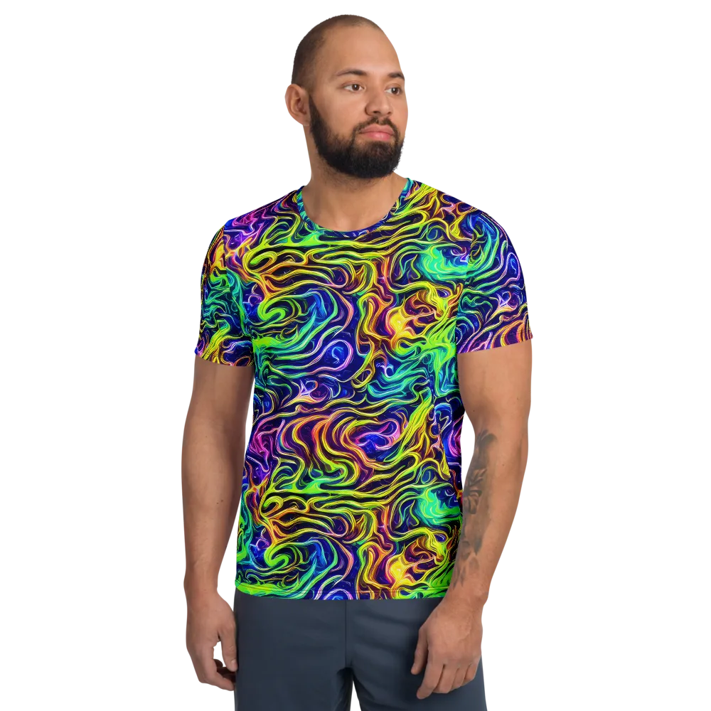 Acid Wave on Men's Athletic T-Shirt — Front