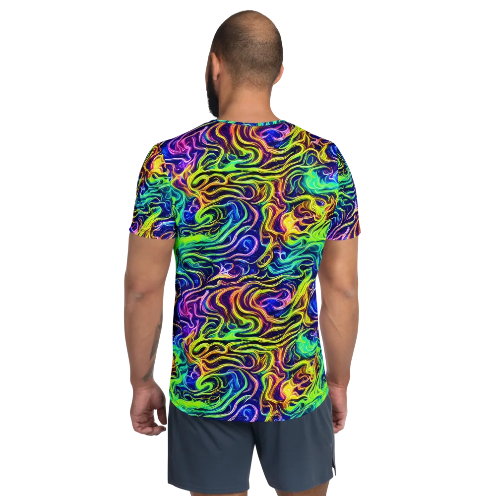 Acid Wave on Men's Athletic T-Shirt — Back