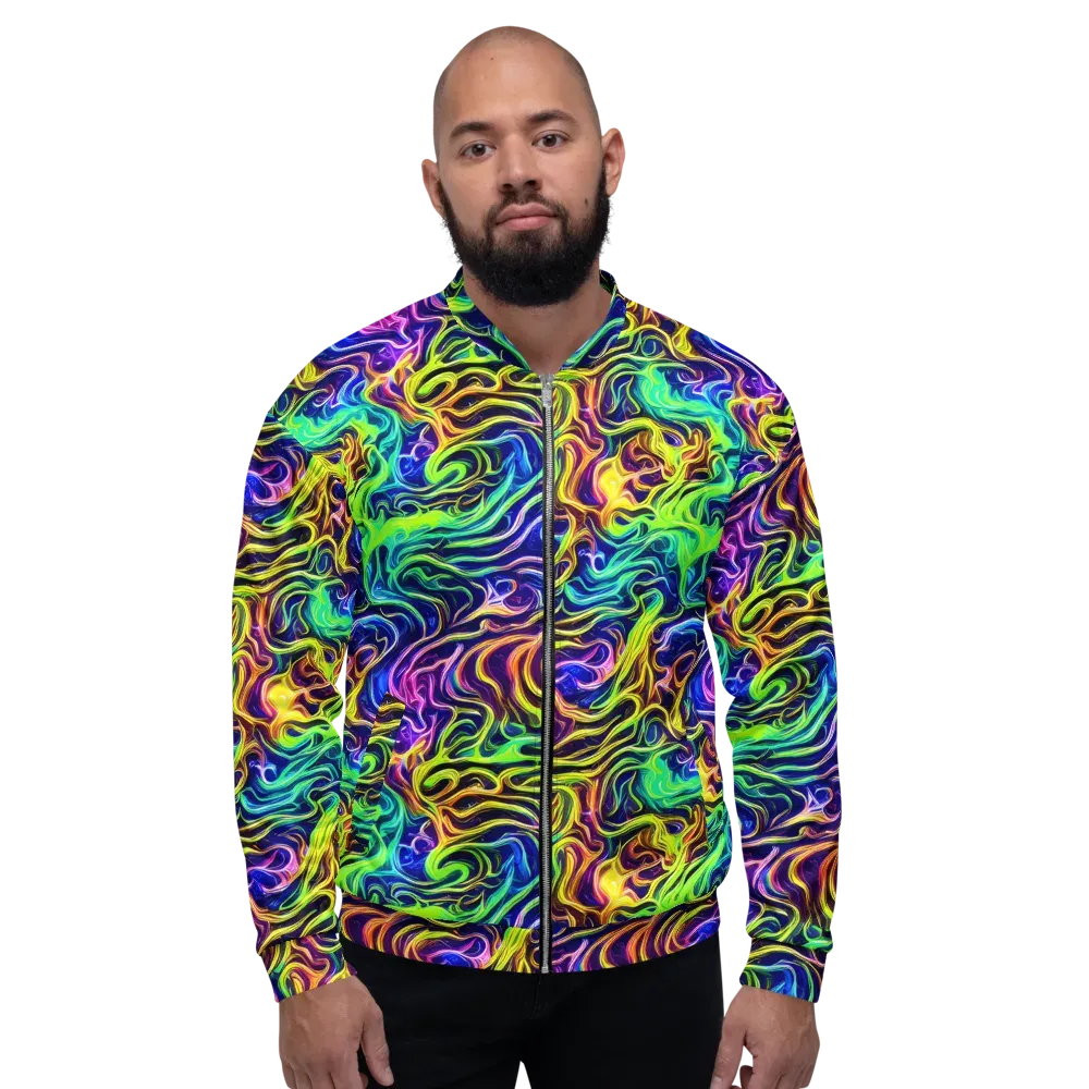 Acid Wave on Bomber Jacket — Front