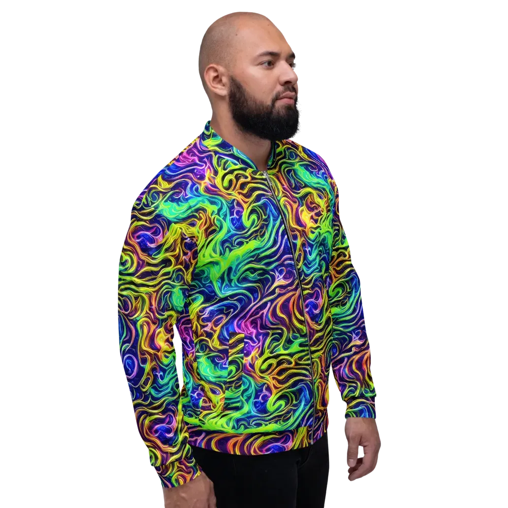 Acid Wave on Bomber Jacket — Right
