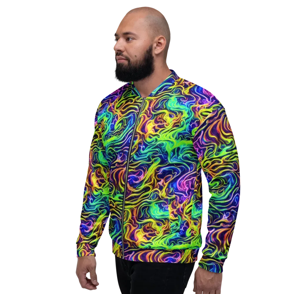 Acid Wave on Bomber Jacket — Left