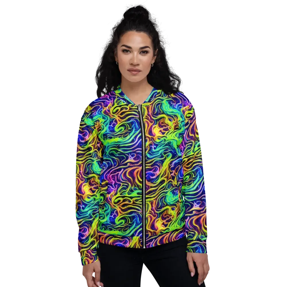 Acid Wave on Bomber Jacket — Front