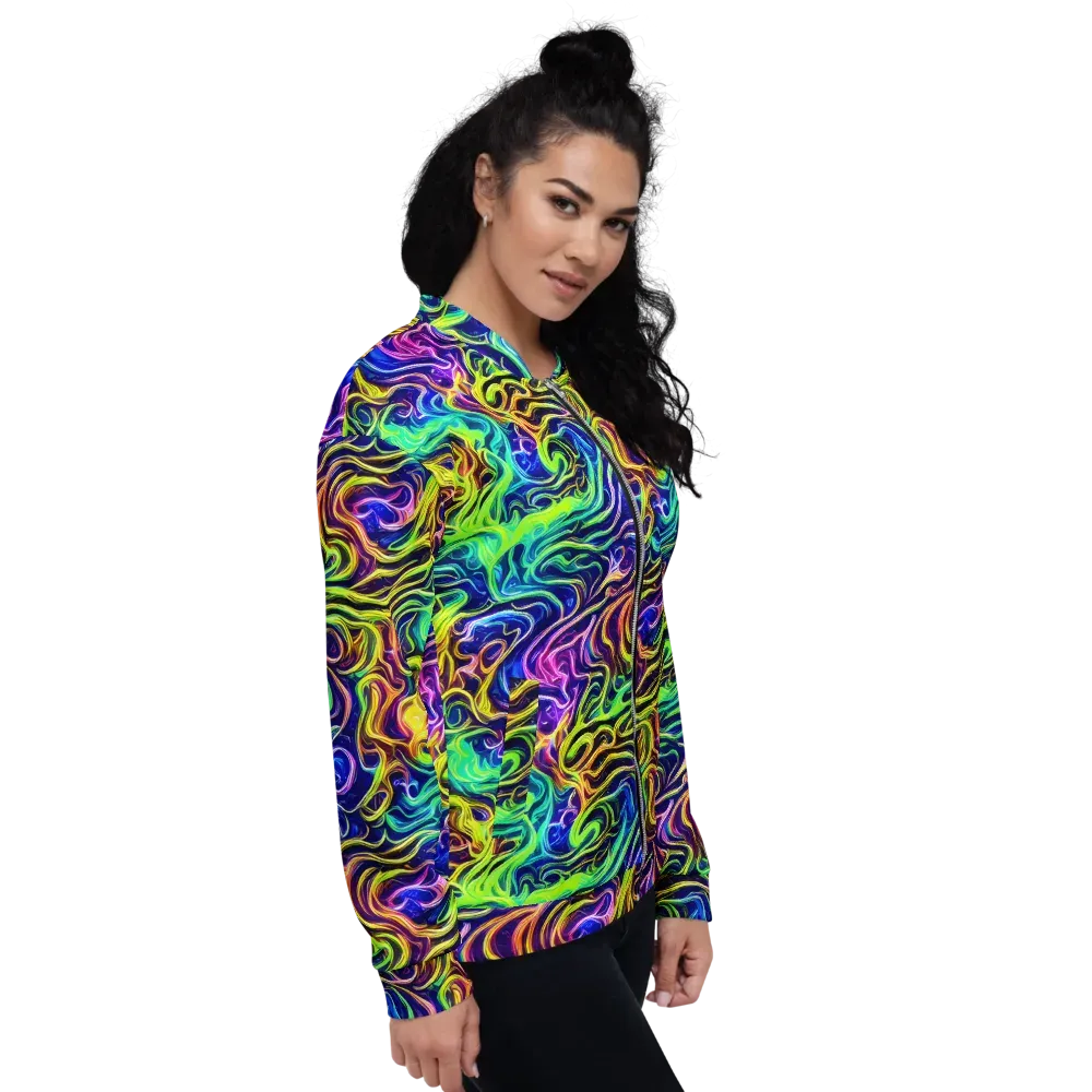 Acid Wave on Bomber Jacket — Right