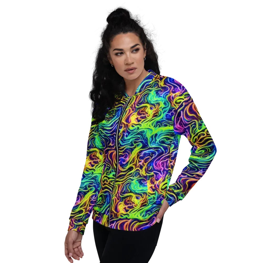 Acid Wave on Bomber Jacket — Left