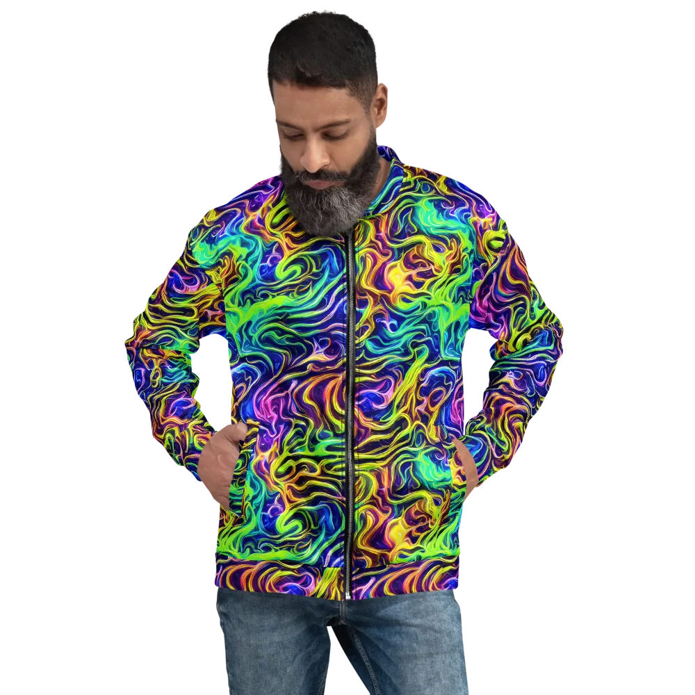 Acid Wave on Bomber Jacket — Front