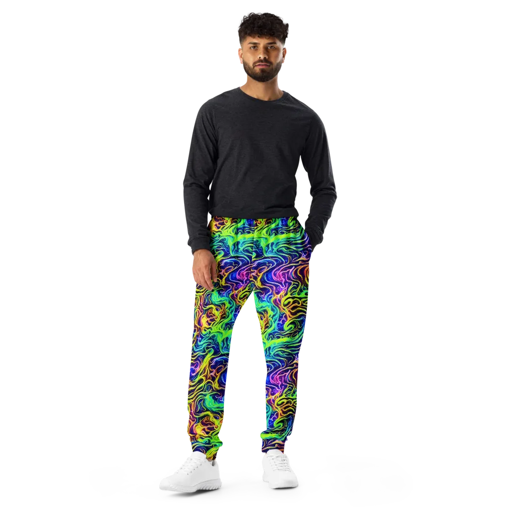 Acid Wave on Men's Joggers — Front