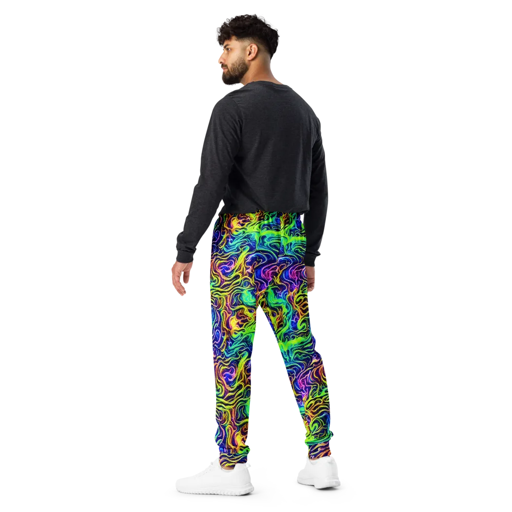 Acid Wave on Men's Joggers — Back