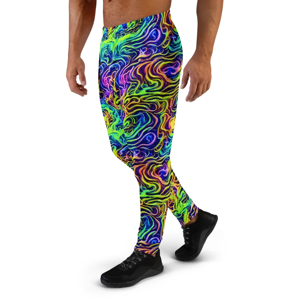 Acid Wave on Men's Joggers — Left