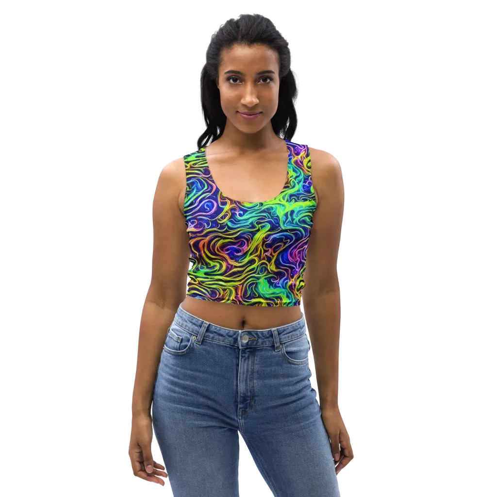 Acid Wave on Crop Top — Front