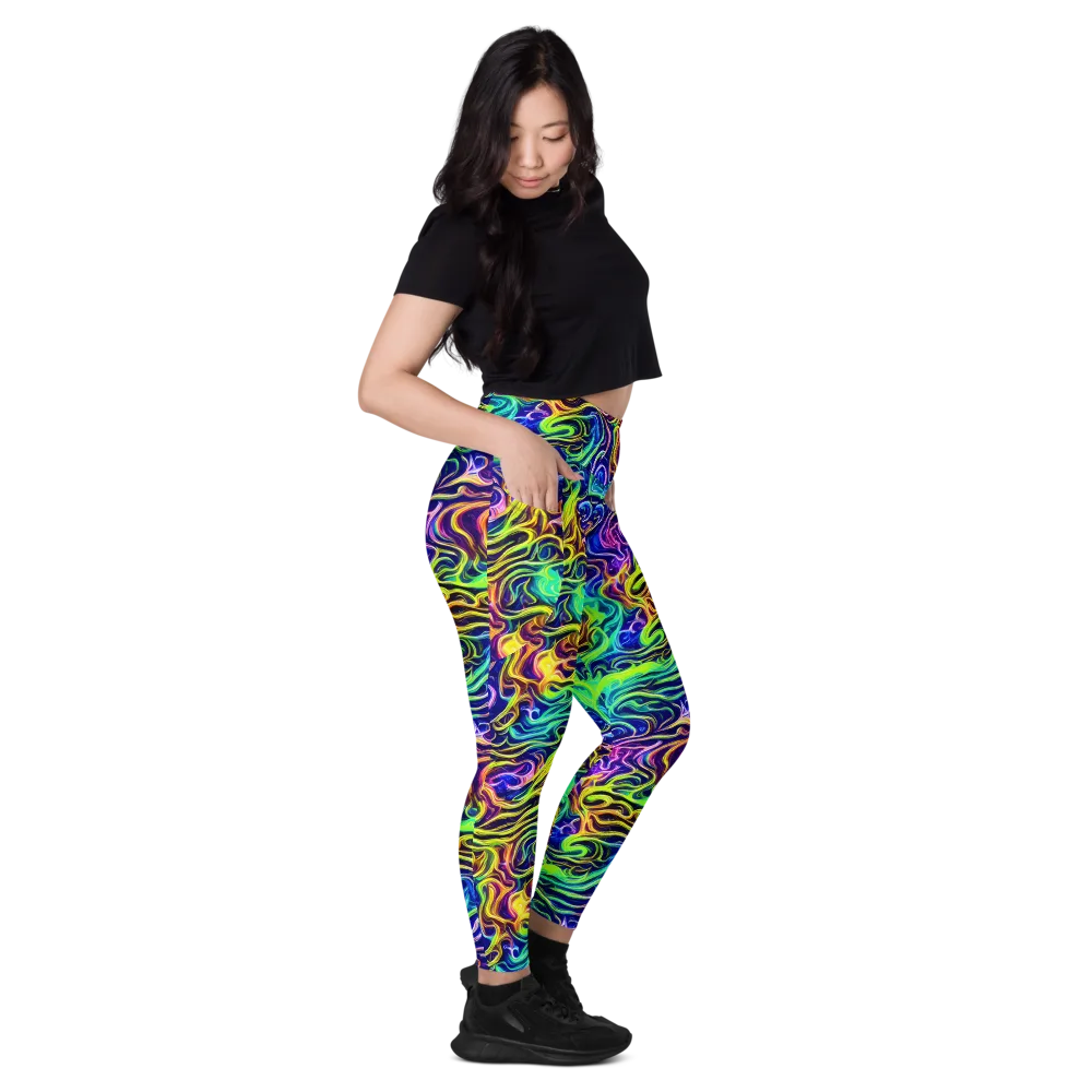 Acid Wave on Leggings with Pockets — Right