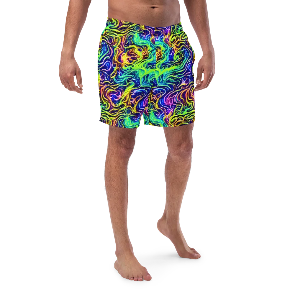 Acid Wave on Swim Trunks — Front