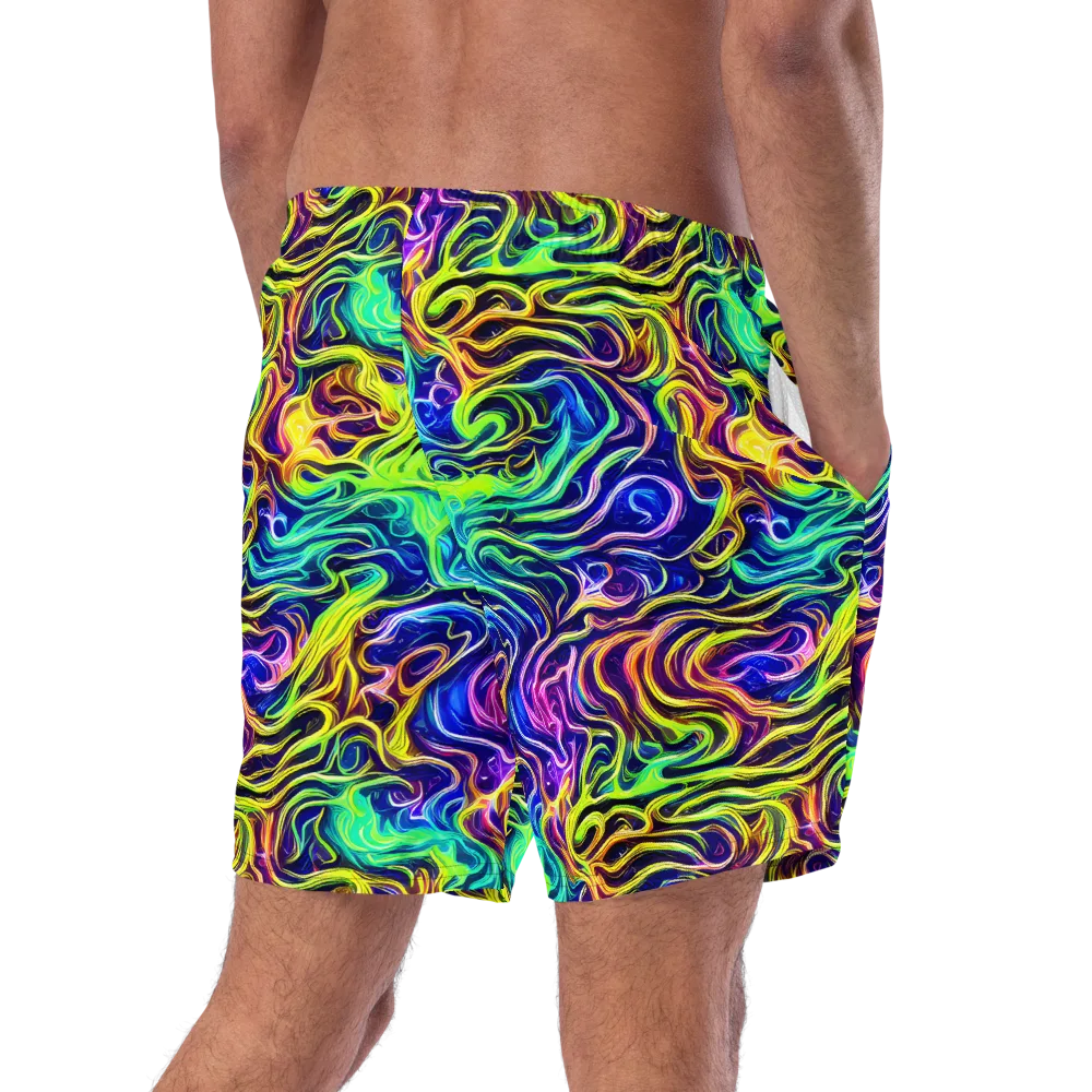 Acid Wave on Swim Trunks — Right Back