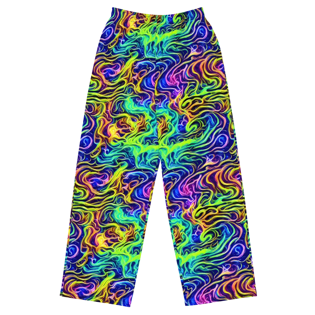 Acid Wave on Wide-Leg Pants — Front