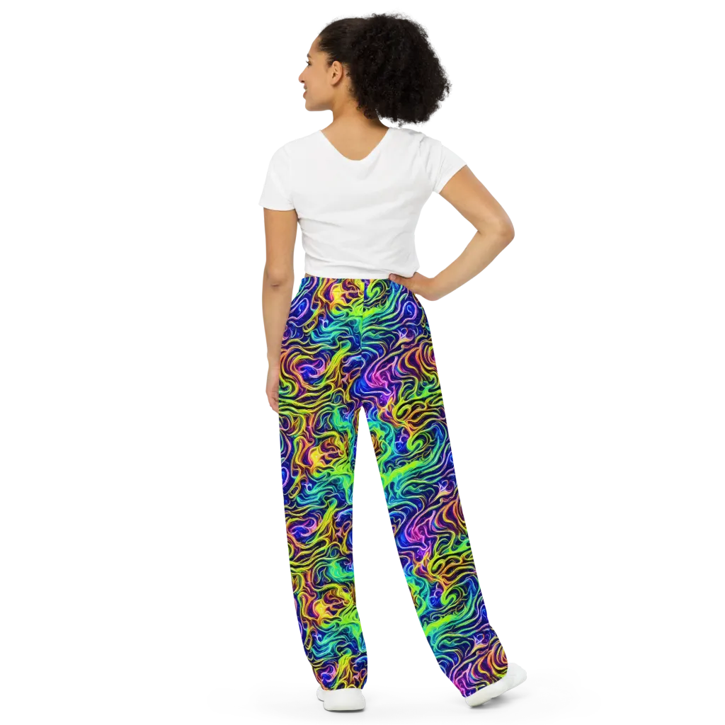 Acid Wave on Wide-Leg Pants — Back