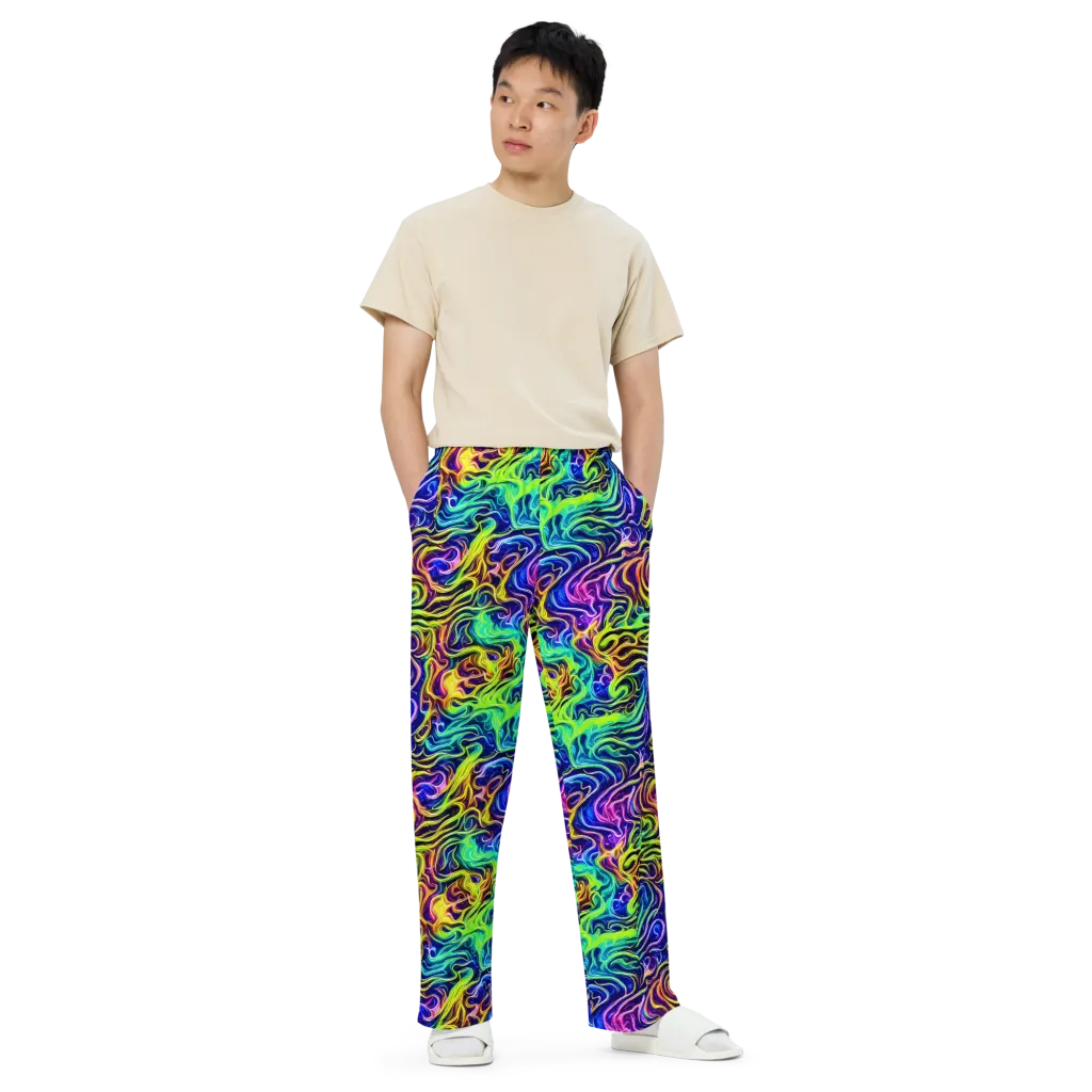 Acid Wave on Wide-Leg Pants — Front