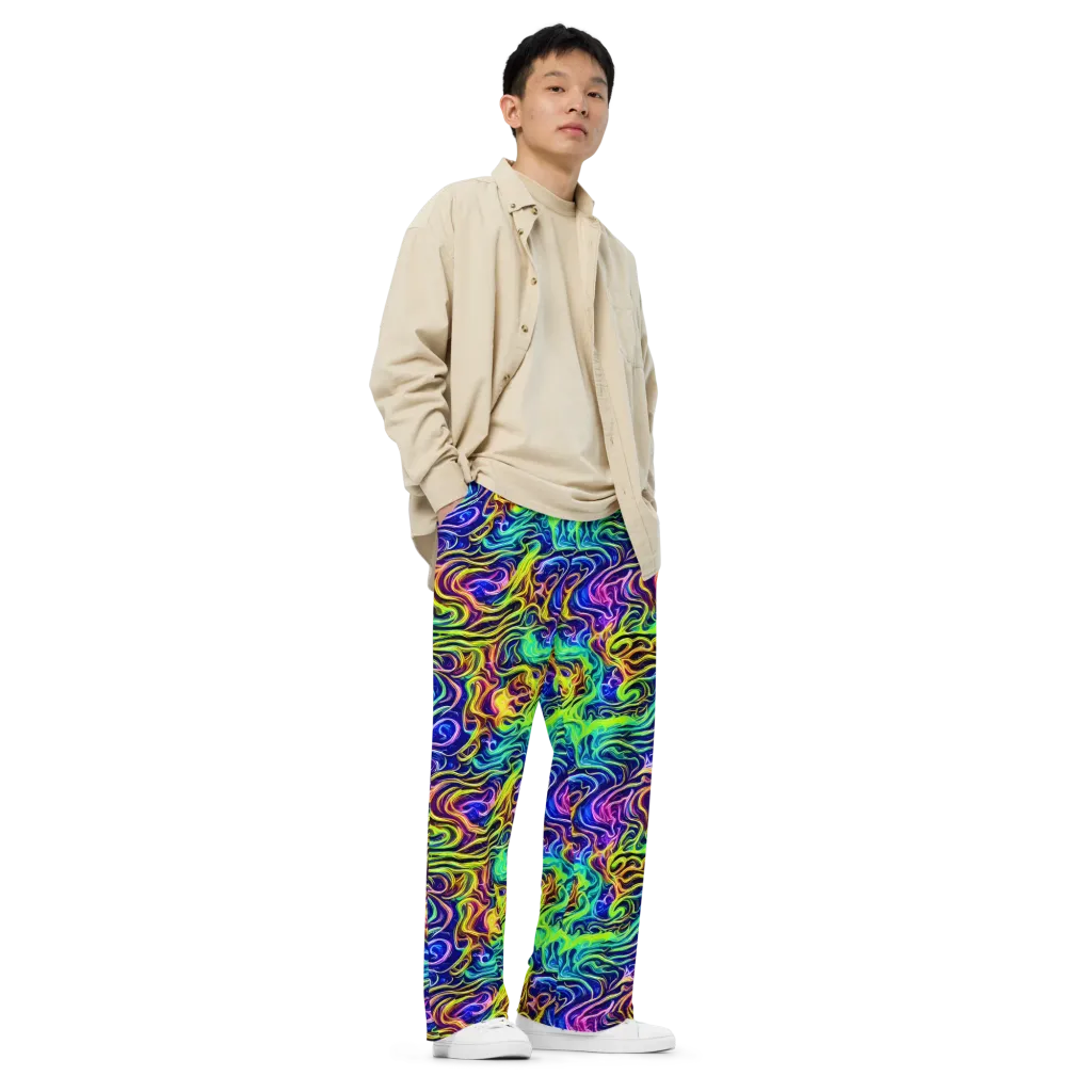 Acid Wave on Wide-Leg Pants — Right Front
