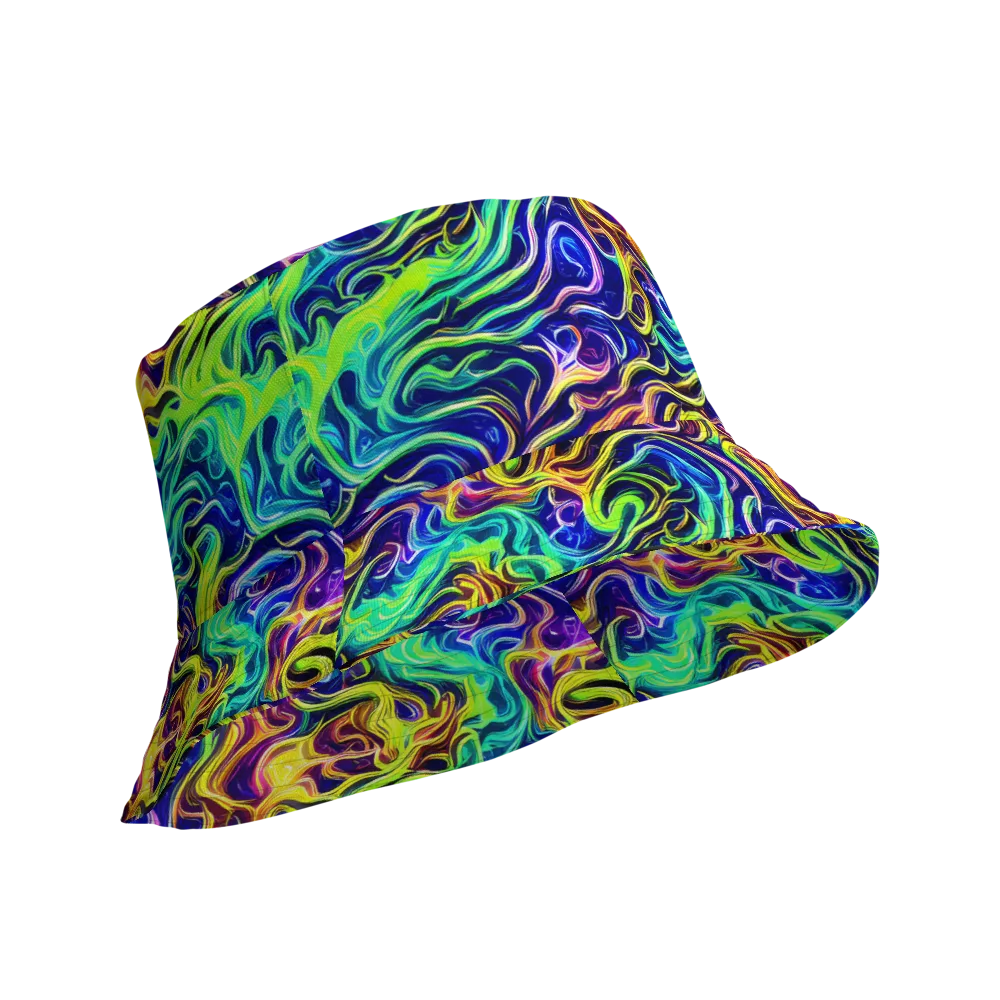 Acid Wave on Reversible Bucket Hat — Product details Outside