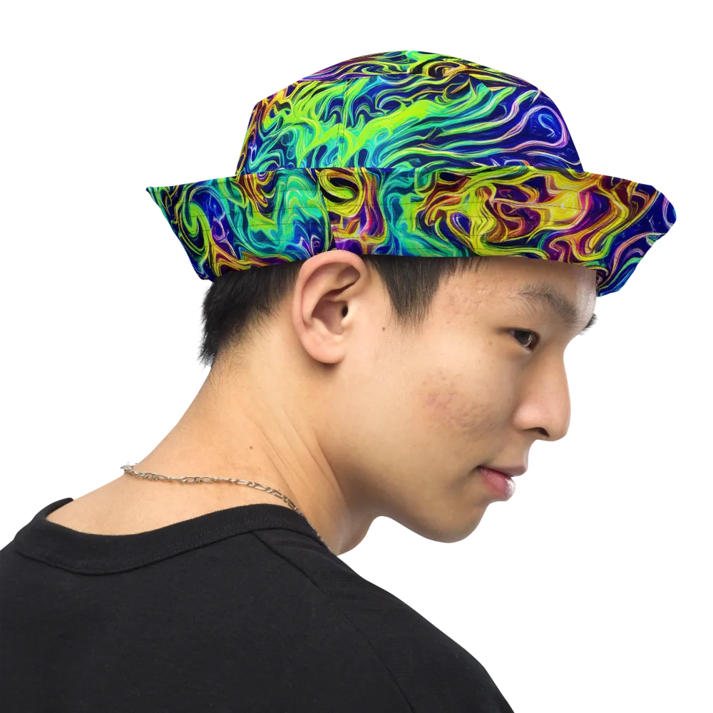 Acid Wave on Reversible Bucket Hat — Right Outside