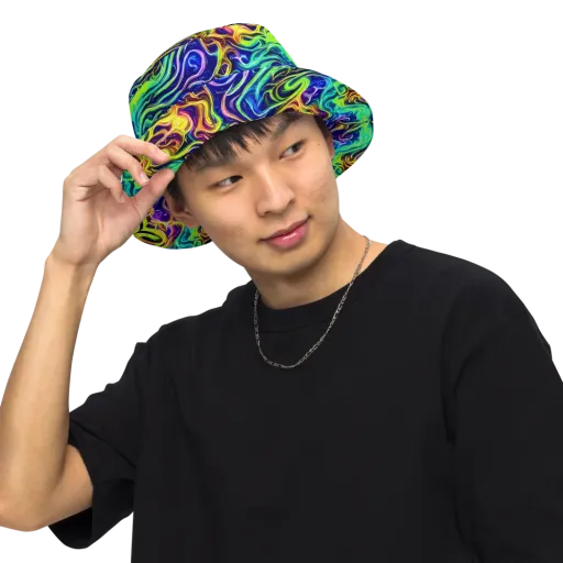 Acid Wave on a Reversible Bucket Hat