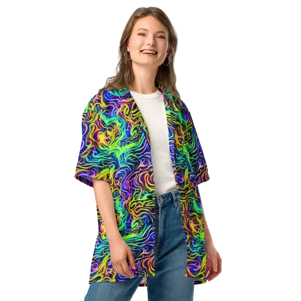 Acid Wave on Button Shirt — Front