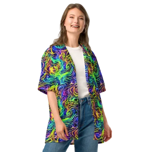Acid Wave on a Button Shirt