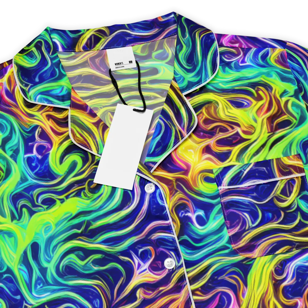 Acid Wave on Women's Short Sleeve Pajama Top — Product details