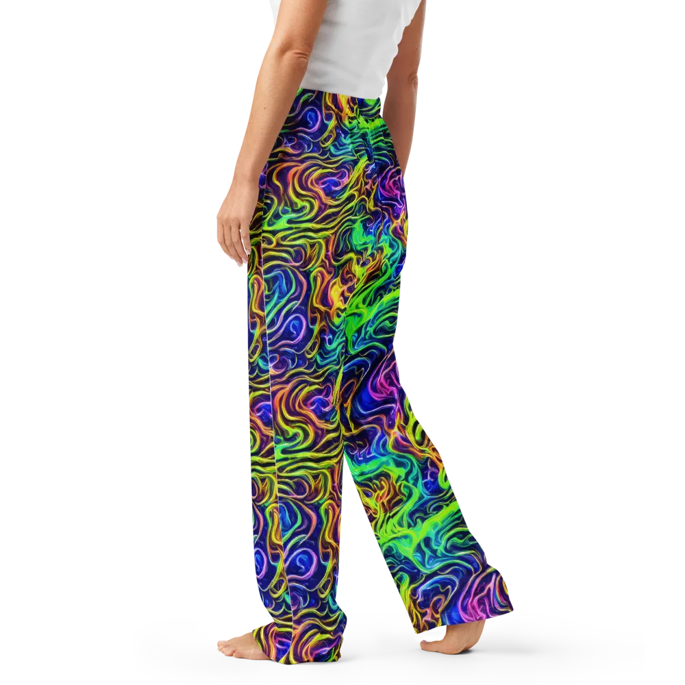 Acid Wave on Women's Pajama Pants — Left