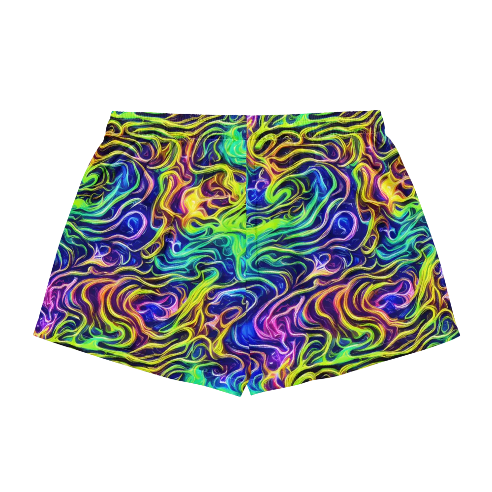Acid Wave on Women's Pajama Shorts — Back