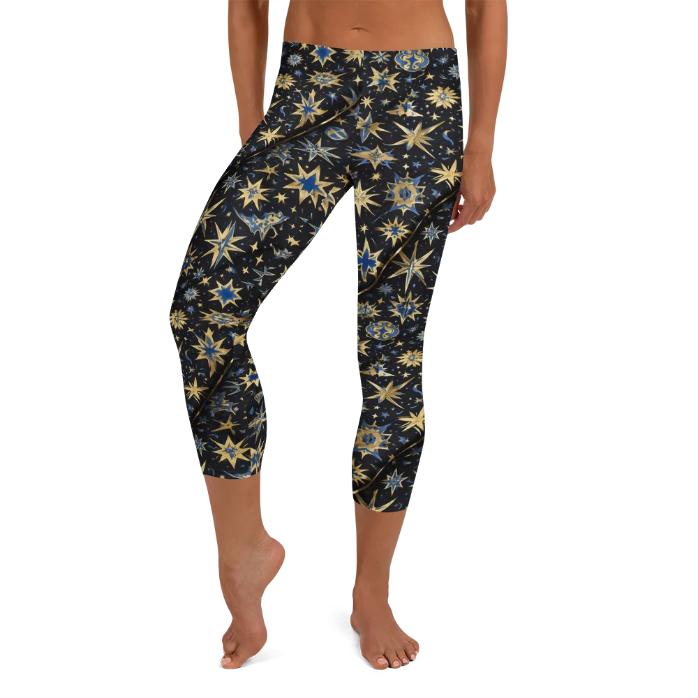 Celestial Gild on Capri Leggings — Front