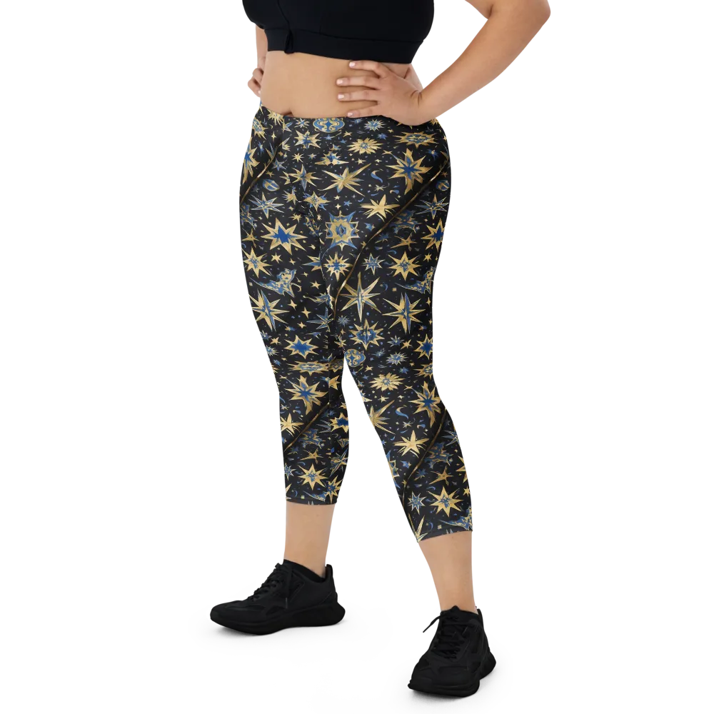 Celestial Gild on Capri Leggings — Front